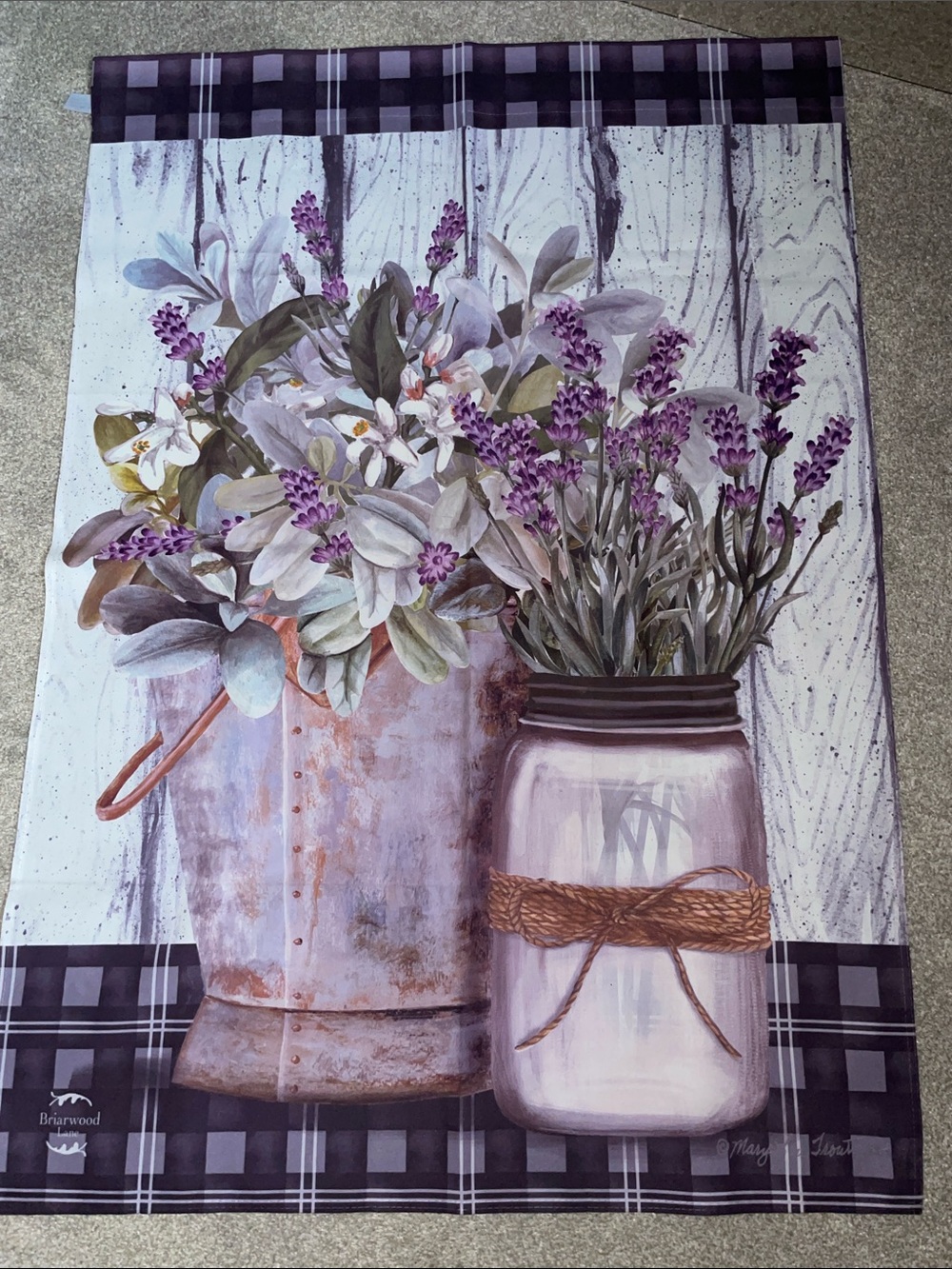 Lavender & Mason Jar Garden Decorative House Flag